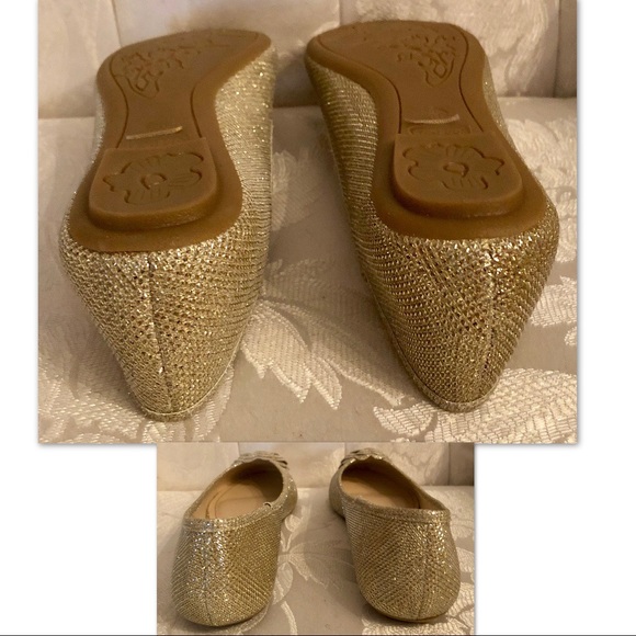 GOLD ANGEL GLITTER BALLET FLAT - Picture 5 of 6